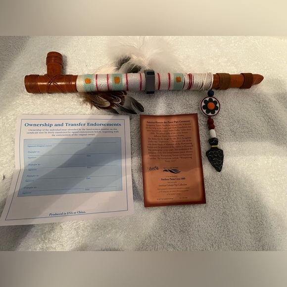 Calumet Pipe (Circa 1880).  Northern Plain Style. Modern Day South Dakota. - Picture 2 of 3